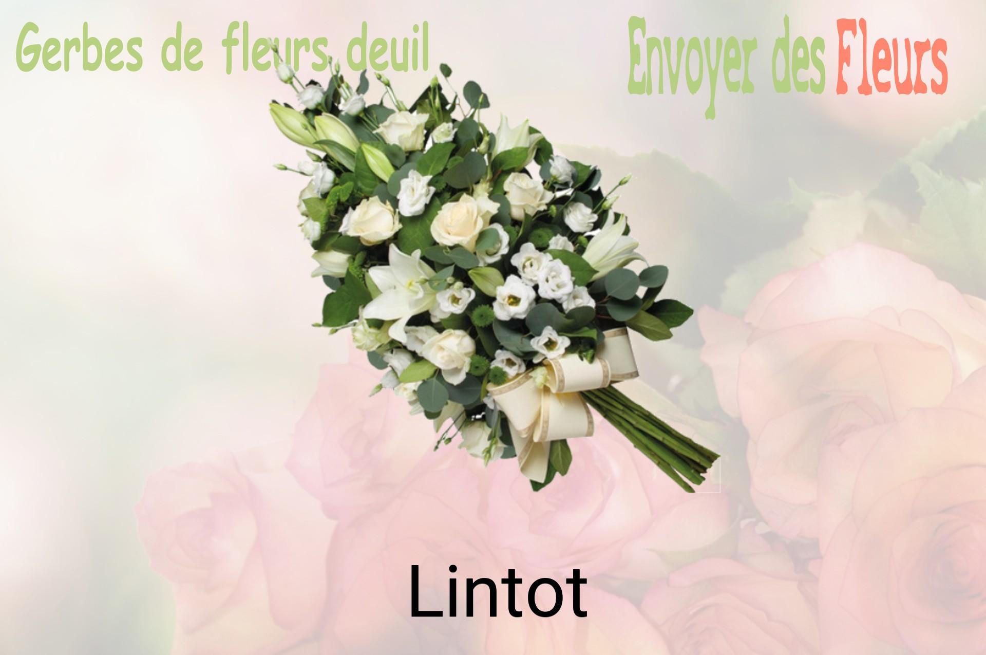 Gerbe de fleurs de deuil livrée à Lintot